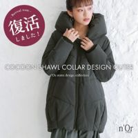 nOrLABEL(ノアールレーベル)コクーンショールカラー中綿ブルゾン