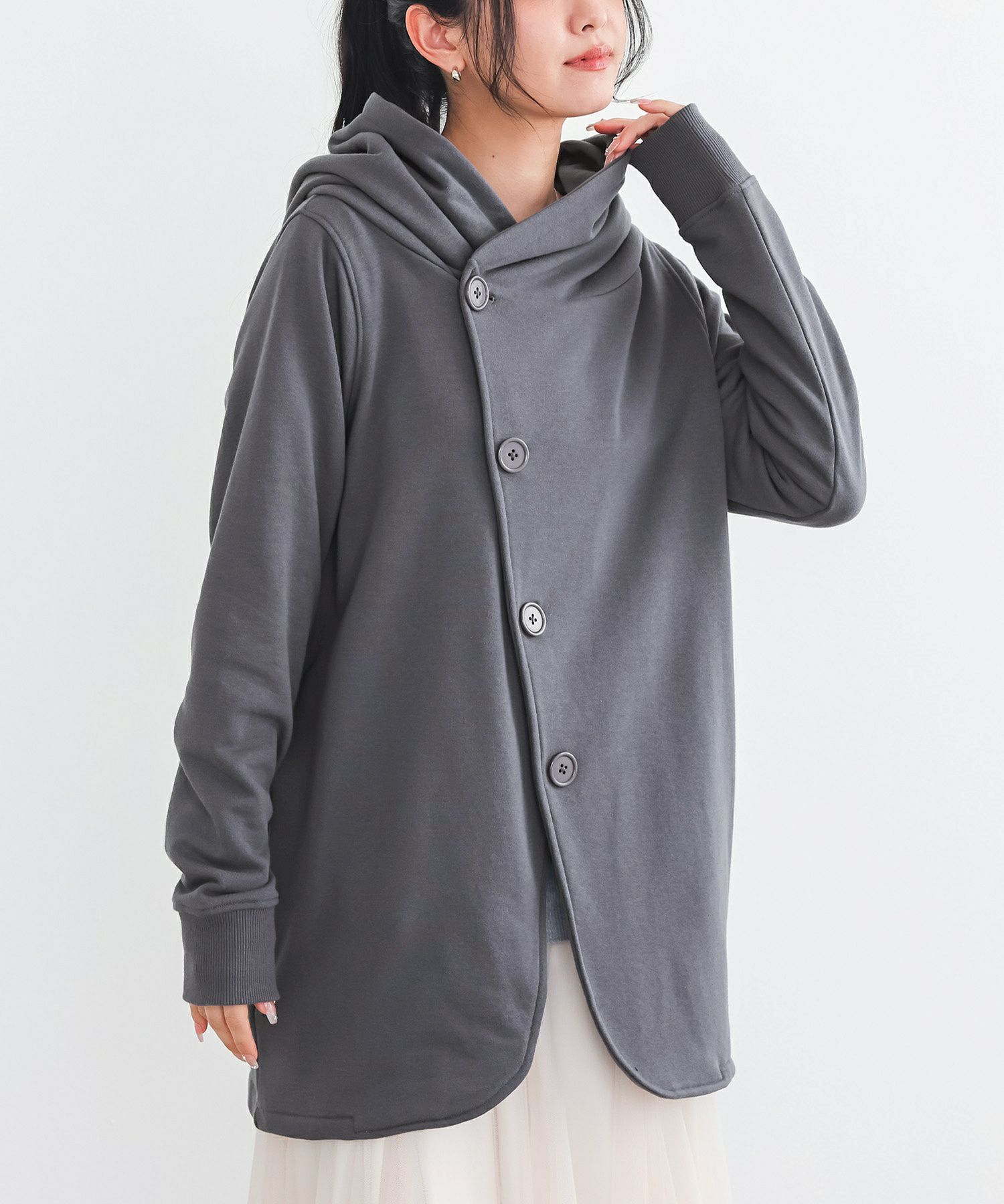 n'OrLABEL洗練フード付きデザインジャケット』