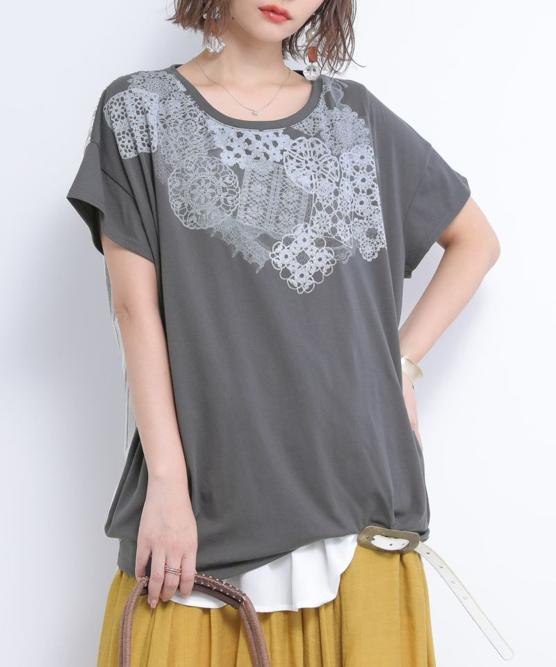 【ALAIA】プリント ストライプ コットン ジャージ Tシャツ ALAIA】プリント ストライプ コットン ジャージ Tシャツ (ALAIA
