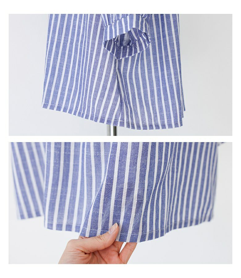 GALERIE VIE◆長袖ブラウス/36/--/ストライプ柄/23012101703// osharewalker シャツ 長袖 レディース トップス ブラウス