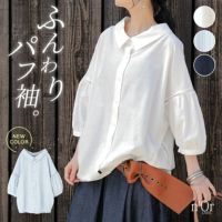 nOrLABEL(ノアールレーベル)ふんわりパフスリーブブラウス
