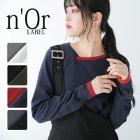 n'OrLABELバイカラーアシメネックロンT