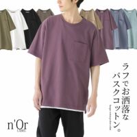 n'OrLABELバスクコットンTシャツ