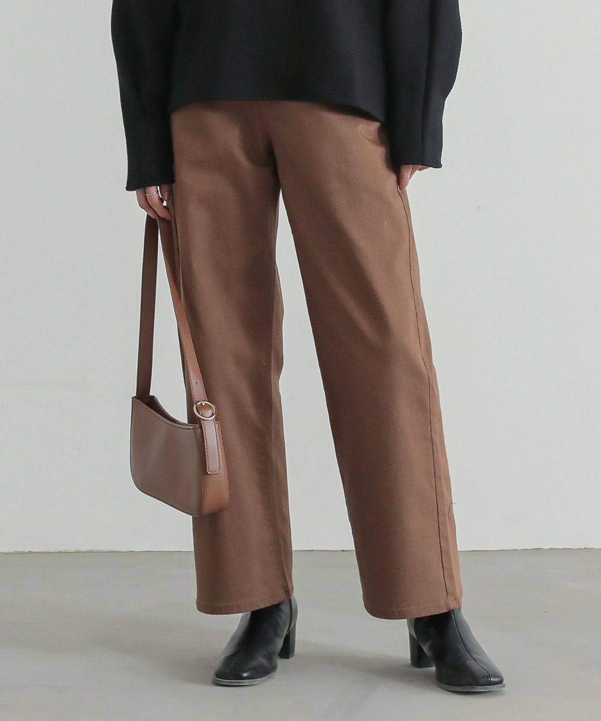 ストレートワイドパンツ S ニュアンスブラウン ストレートワイドパンツ S ニュアンスブラウン