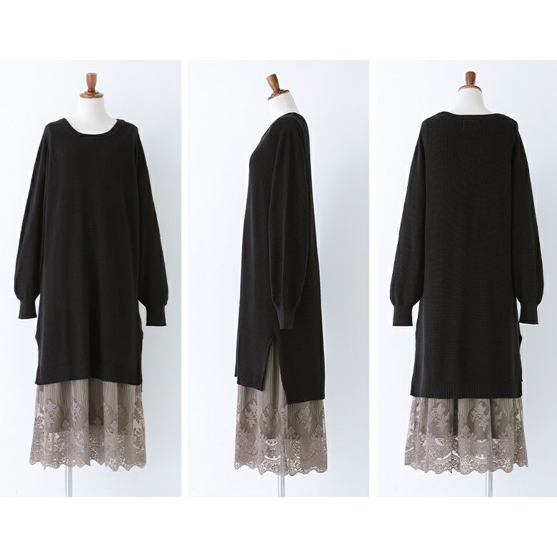 n'OrLABELニット＆レースペチコート2点set』