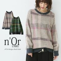 n'OrLABELビッグチェック柄ニット