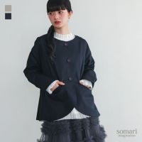 somari imagination(ソマリイマジネーション)タックデザインノーカラージャケット