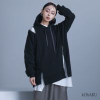 kOhAKU(コハク)スラッシュ×ジップデザインパーカー