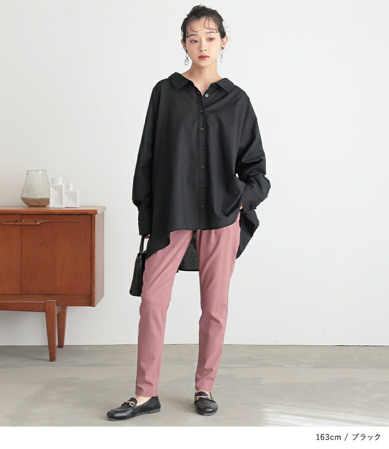 JNYLON-24AWシャツドレス バルーンシルエット　ベルト付き チェーンベルトシャツミニドレス/キャバドレス【XS-Mサイズ/1
