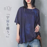 nOrLABEL(ノアールレーベル)コスモ柄プリントTシャツ