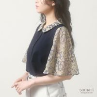 somari imagination(ソマリイマジネーション)レースデザインポロシャツ