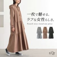 nOrLABEL(ノアールレーベル)ティアードパーカーワンピース