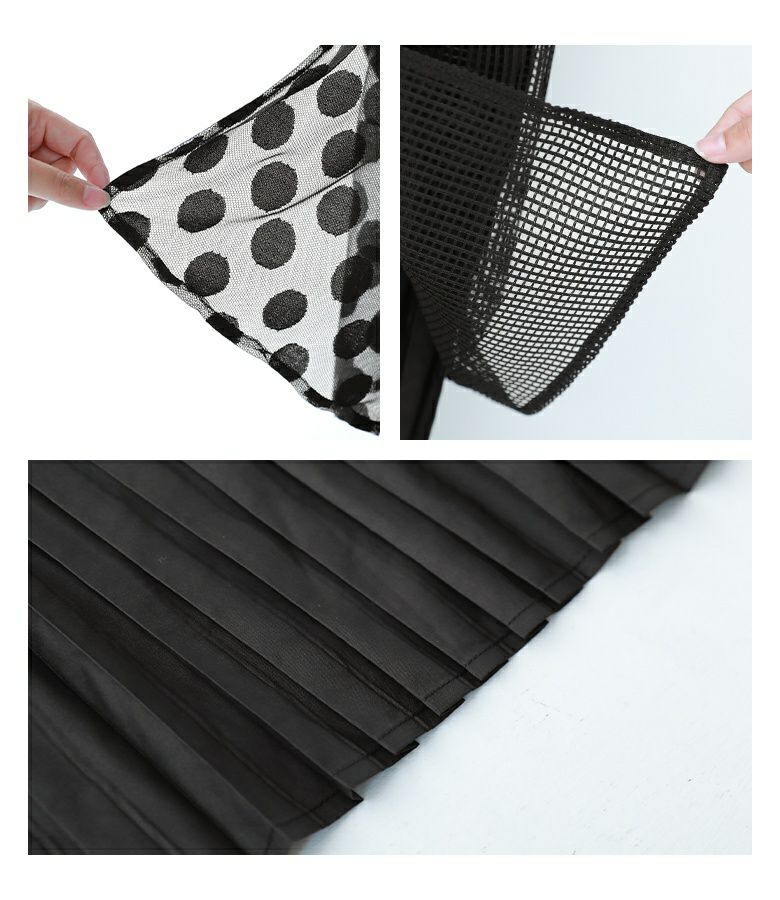 kOhAKU異素材ドッキングニットワンピース』レディースファッション通販