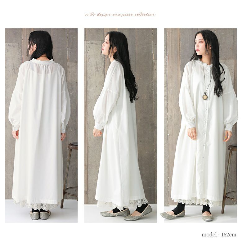 n'OrLABELダブルカラーシャツワンピース』