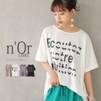 n'OrLABELグラフィカルロゴTシャツ