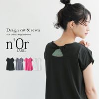 nOrLABEL(ノアールレーベル)バックツイストフレンチスリーブTシャツ