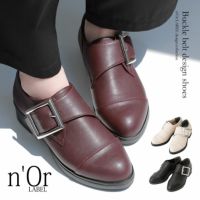 n'OrLABELバックルベルトデザインシューズ