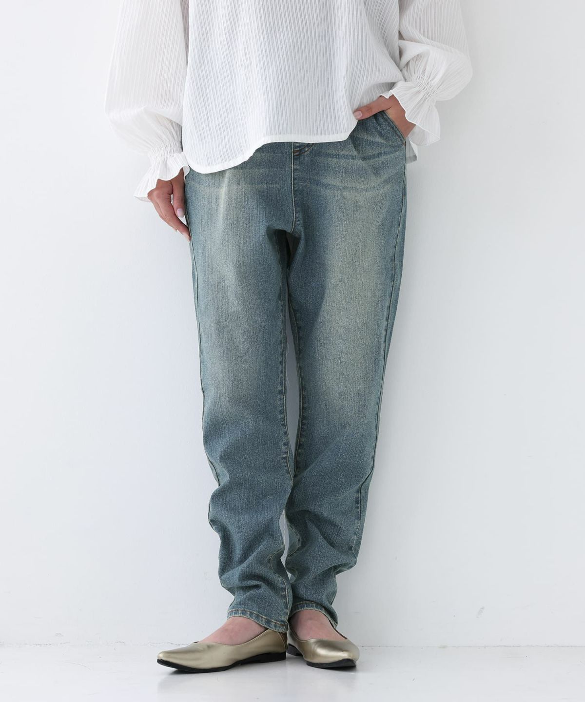 サルエル風デニムレギパン 1(M~L) ヴィンテ サルエル風デニムレギパン 1(M~L) ヴィンテ