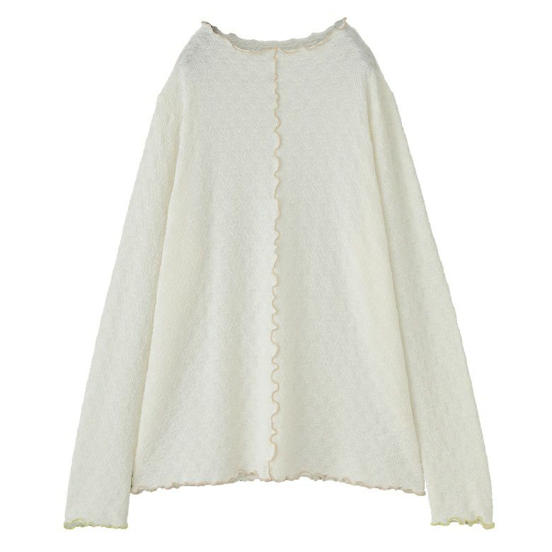 配色メロー前後2wayカットソー 1(M~L) アイボリー 配色メロー前後2wayカットソー 1(M~L) アイボリー