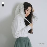 somari imaginationレースデザインパーカーカットソー