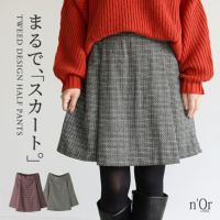 nOrLABEL(ノアールレーベル)スカート風ツイードハーフパンツ