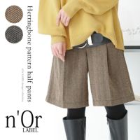 n'OrLABELヘリンボーンハーフパンツ