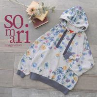 somari imaginationフラワープリントパーカー
