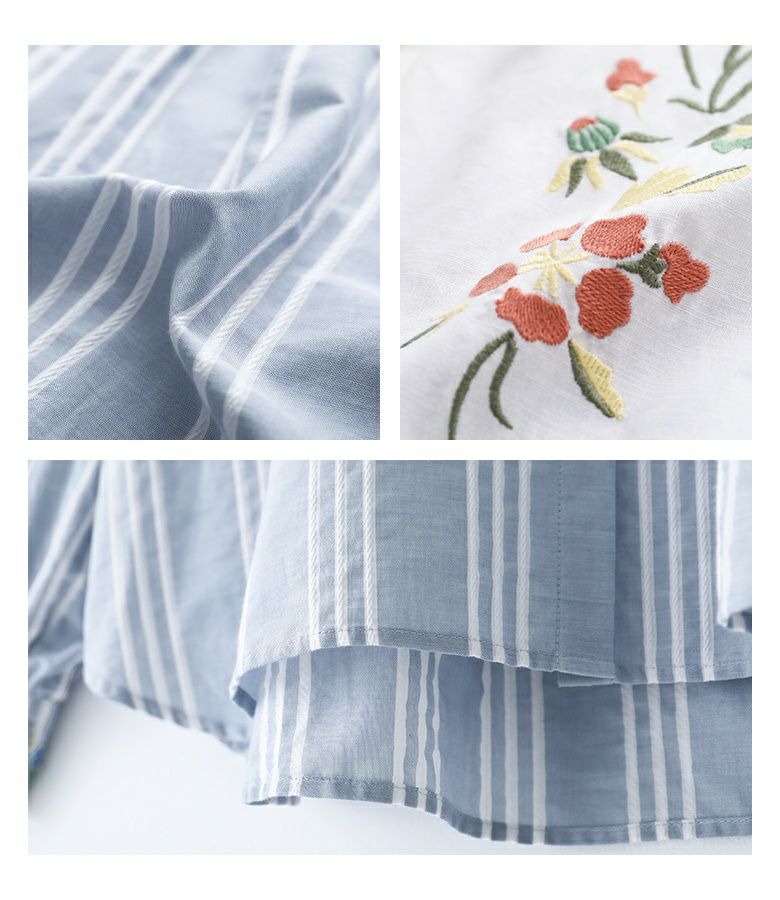 S あちゃちゅむ むちゃちゃ ACHACHUMU 花柄 切り換え 総柄 ブラウス シャツ 