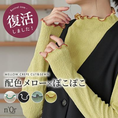 nOrLABEL(ノアールレーベル)配色メローカットソー