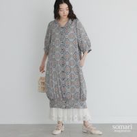 somari imagination(ソマリイマジネーション)総柄コクーンワンピース