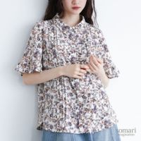 somari imagination(ソマリイマジネーション)花柄フレア袖ブラウス