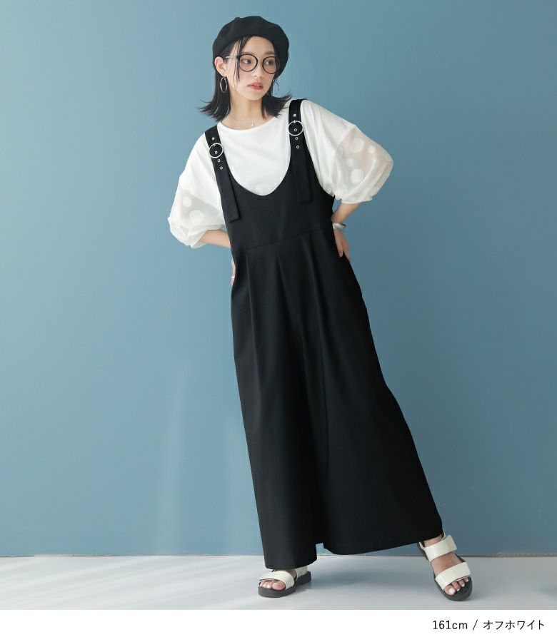 n'OrLABELドット柄シアー袖カットソー』