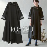 kOhAKUメッシュ切替アシメワンピース