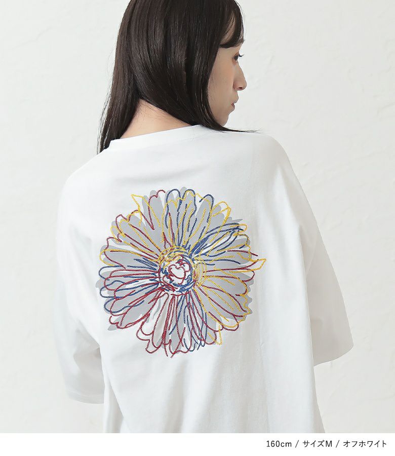 Admiral フラワープリント Tシャツ Lサイズ WEB限定】フラワープリントT(M ホワイト): トップス｜Right-on公式