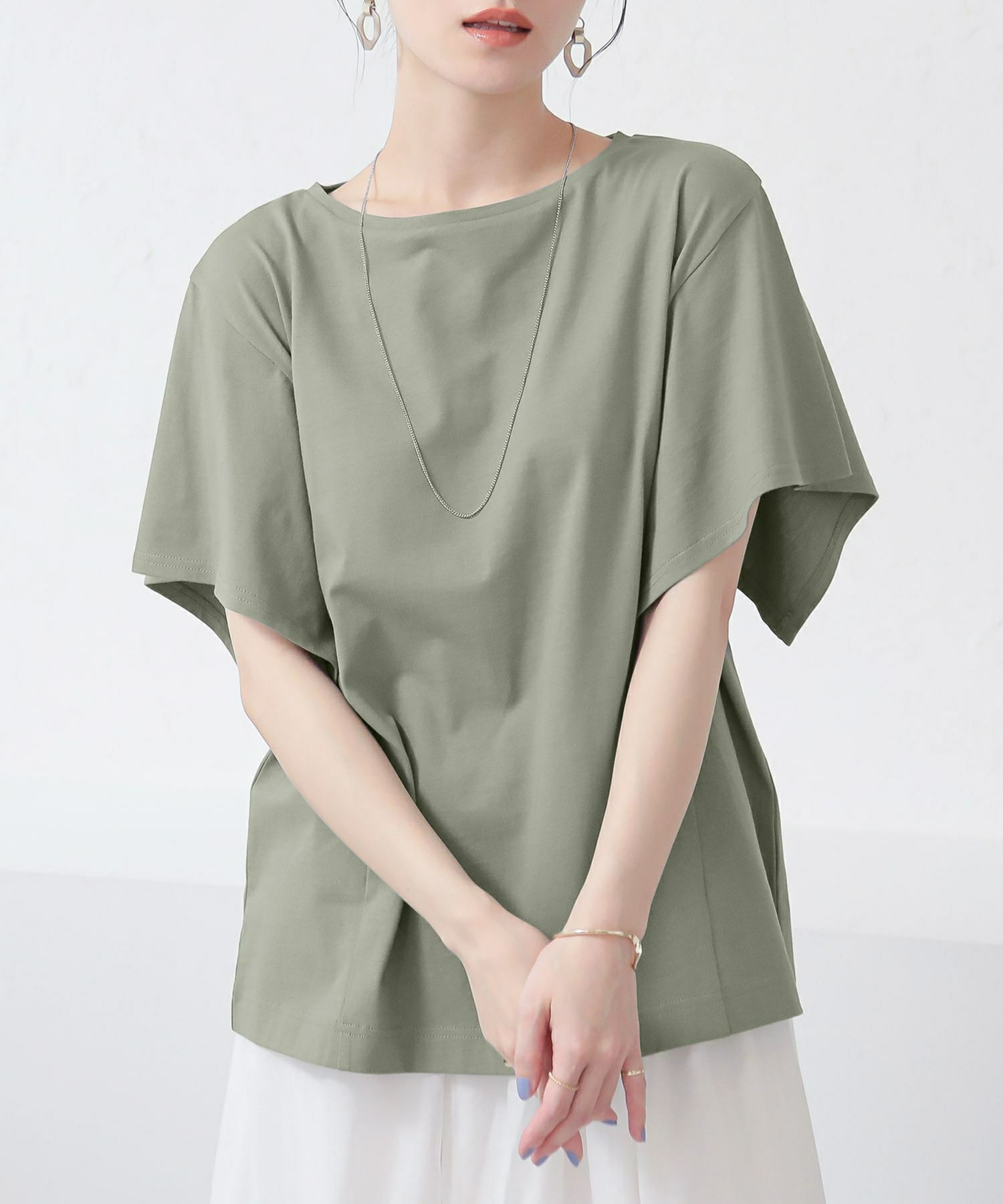 n'OrLABEL汗ジミ防止フレアスリーブTシャツ』