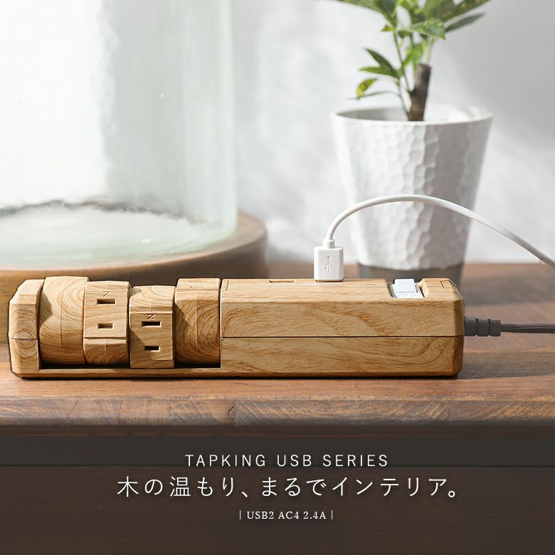 TAPKING USB AC4個口2.4A USB2ポート