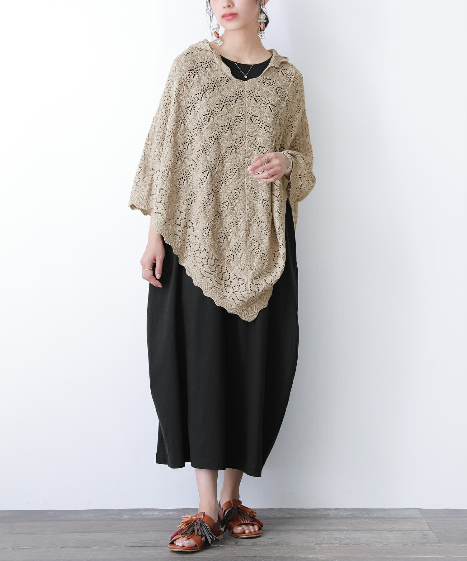 n'OrLABEL汗ジミ防止コクーンワンピース』