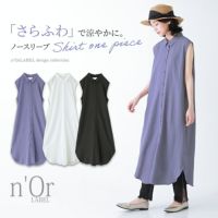 n'OrLABELノースリロングシャツワンピース