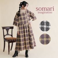 somari imaginationカットジャカードティアードワンピース