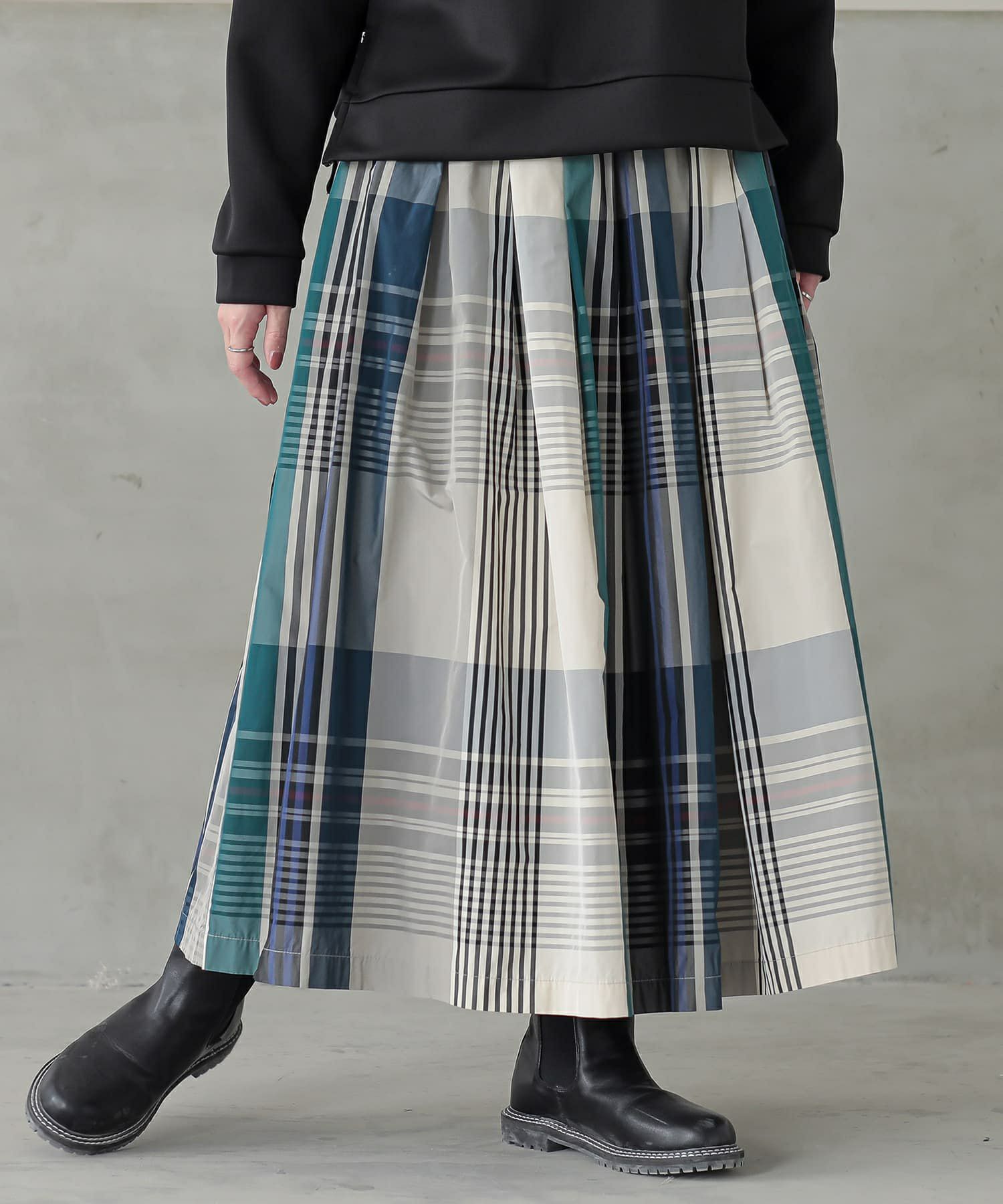 yuri.vintage NUMBER(N)INE07AWチェックスカート チェックティアード