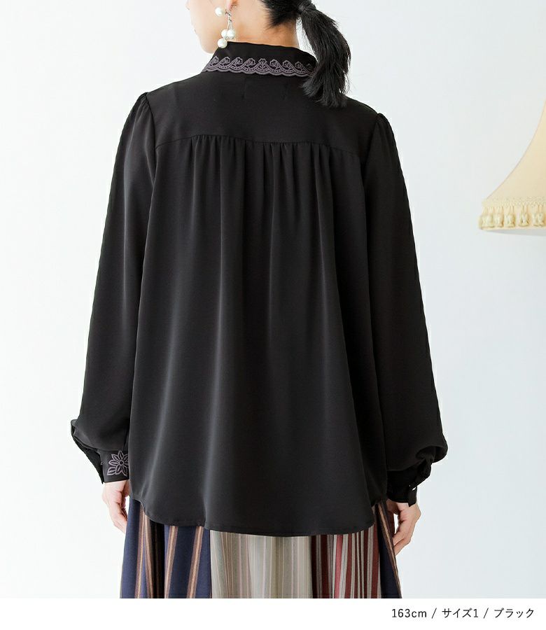 hanatsukuriyaコットンとリネンのピンタックシャツ 遺る 