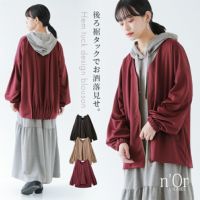 n'OrLABELヘムタックデザインブルゾン