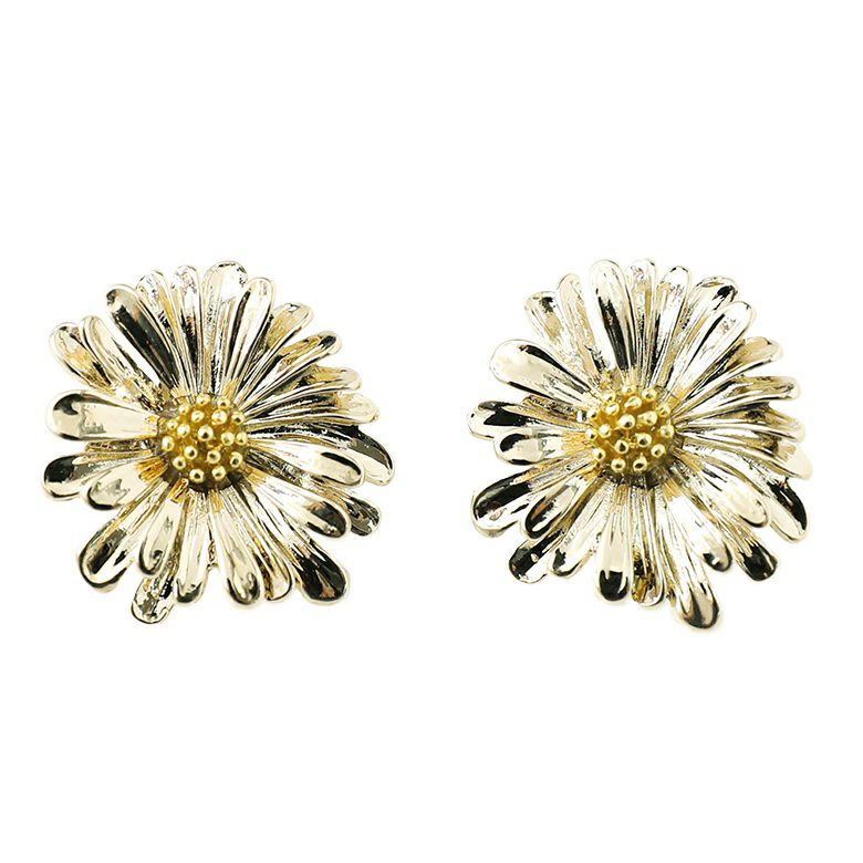   花モチーフピアス 楽天市場】K18YG/WG【0.6ct】フラワーモチーフ ダイヤモンド