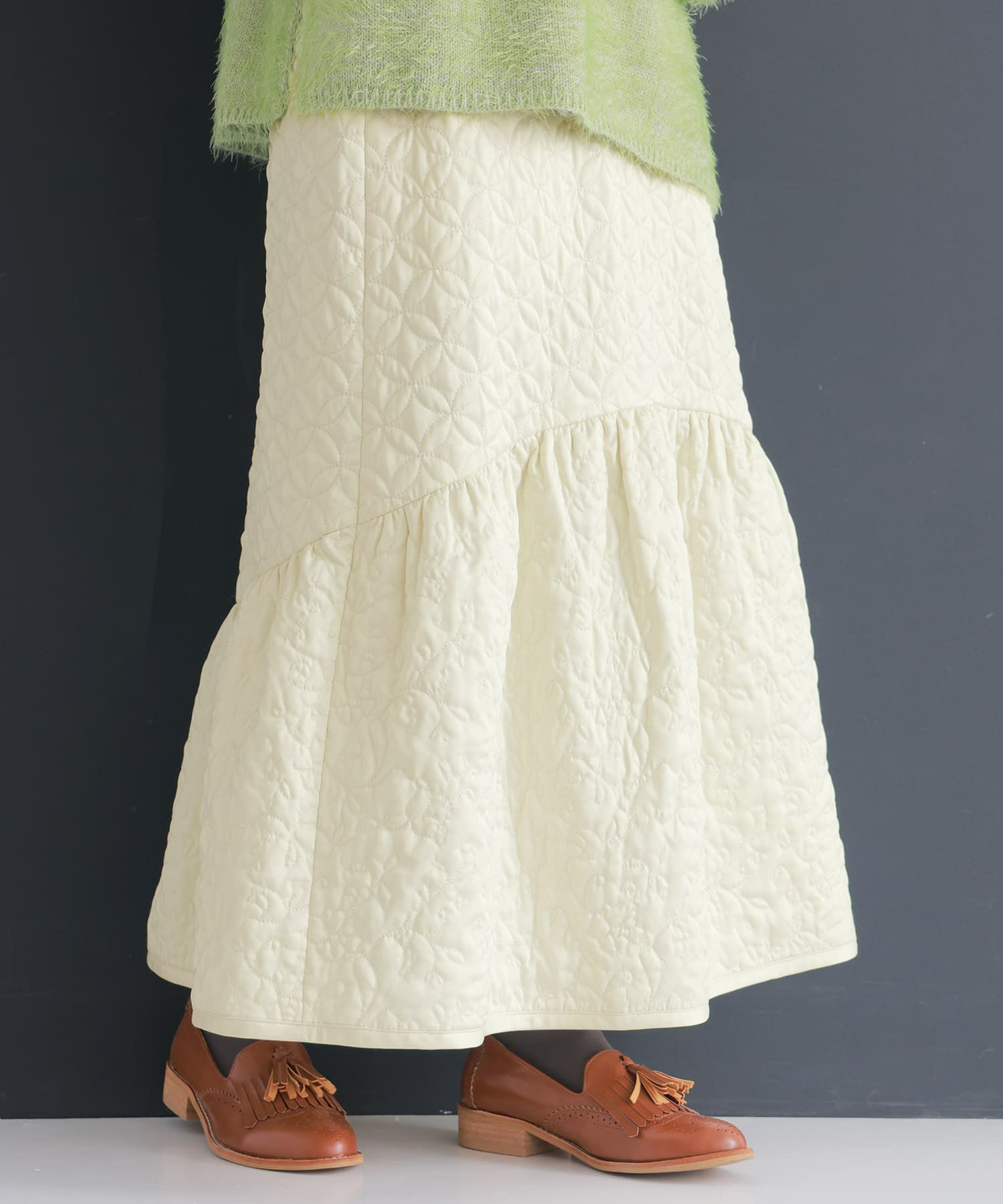 somari imagination幾何柄アートキルティングスカート』