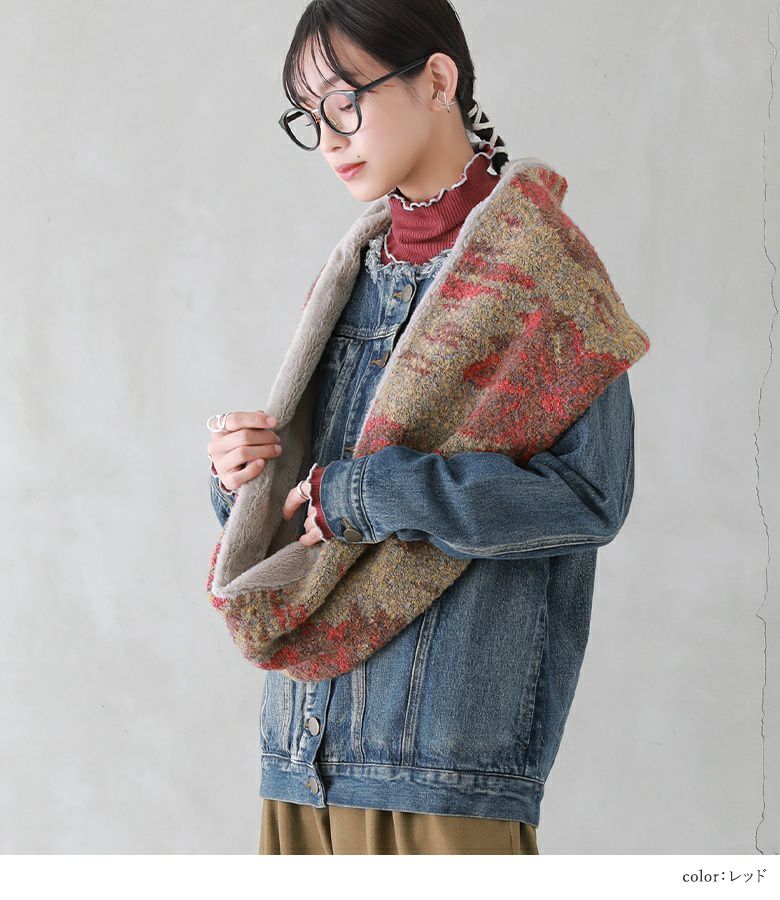 n'OrLABELジャカードニットスヌード』