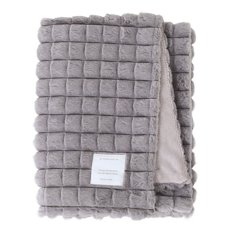 ぽこぽこフェイクファー3wayブランケット』