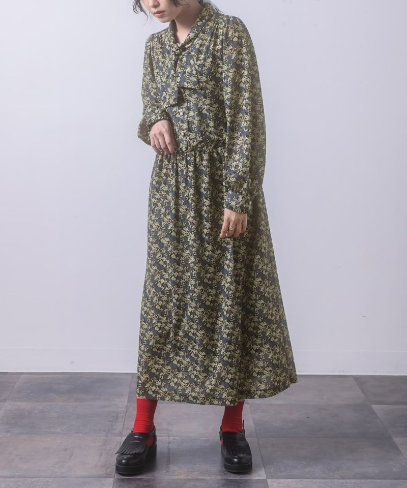 somari imaginationレトロ花柄プリントワンピース』