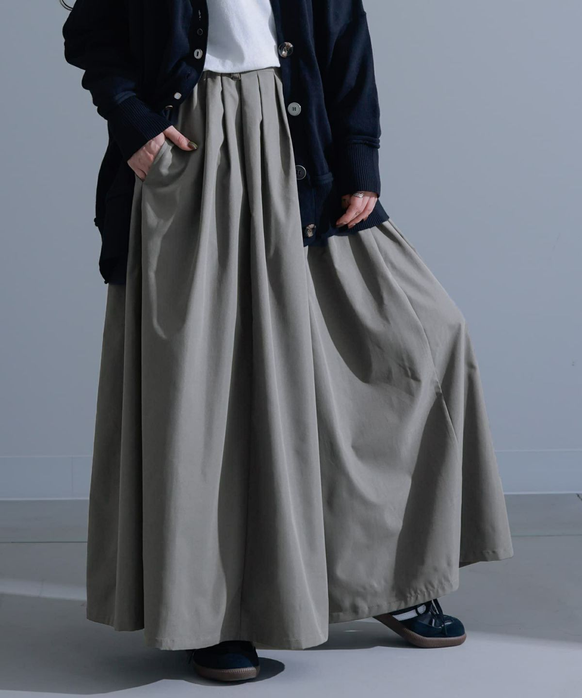 ボリュームワイドパンツ【20】 フリーサイズ グレー ボリュームワイドパンツ【20】 フリーサイズ グレー