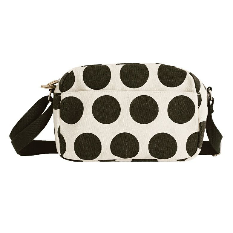 ドット柄キャンバスショルダーバッグ』 