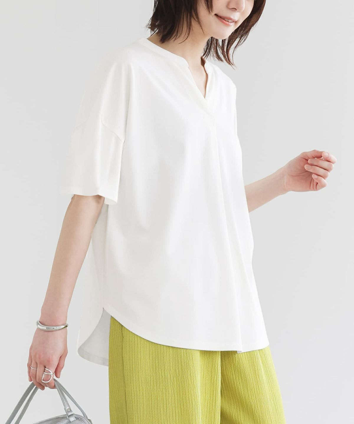 イージーケアスキッパーデザインカットソー 1(M~L) オフホワイト イージーケアスキッパーデザインカットソー 1(M~L) オフホワイト